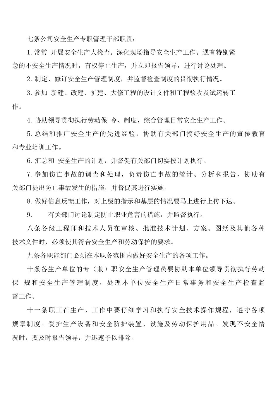 安全生产规章制度范文_第2页