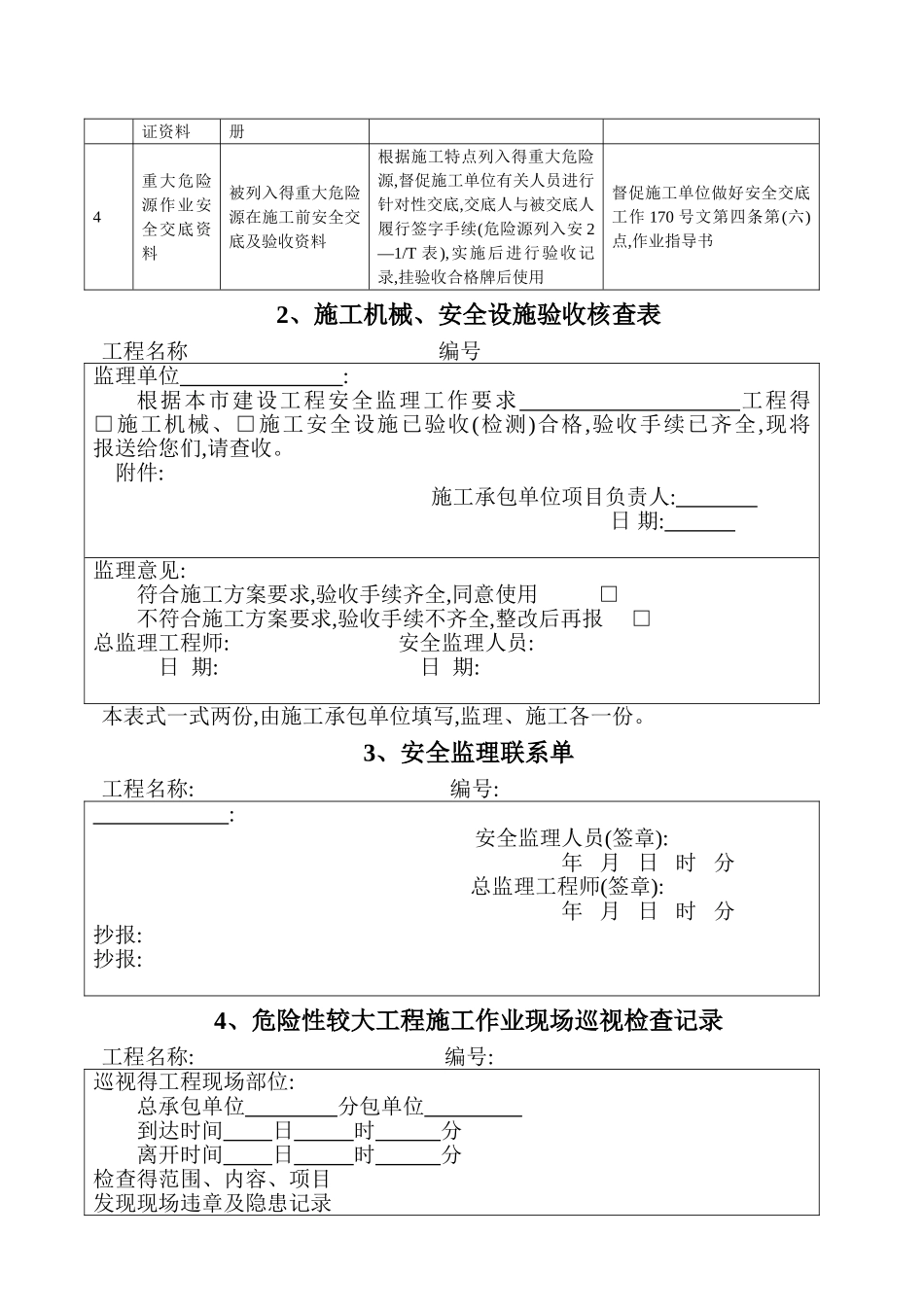 安全监理工作台账一览表_第3页