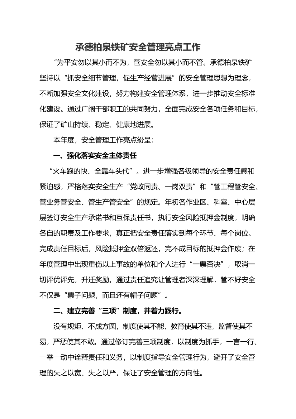 安全管理亮点工作_第2页