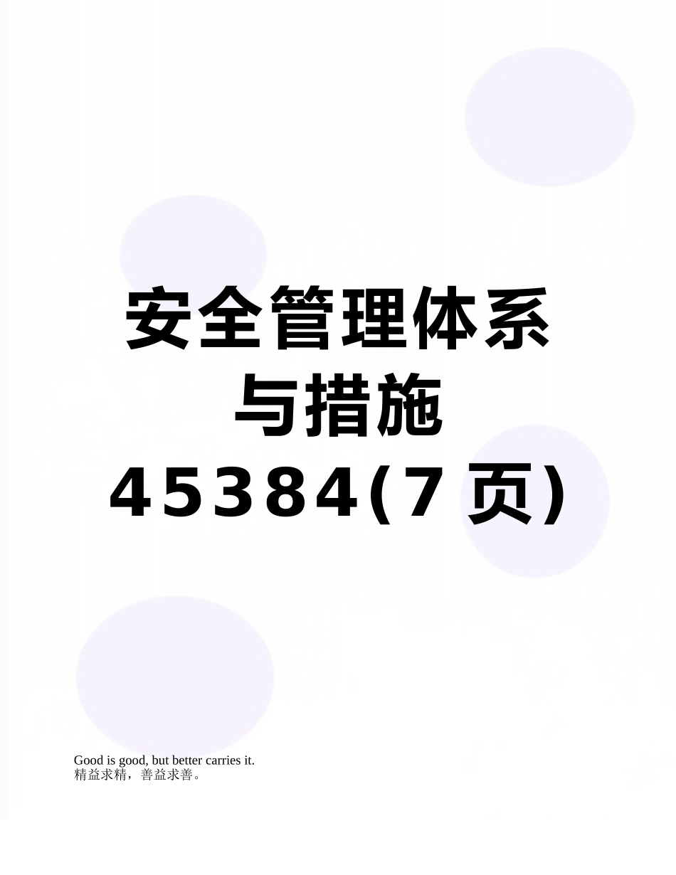 安全管理体系与措施45384_第1页