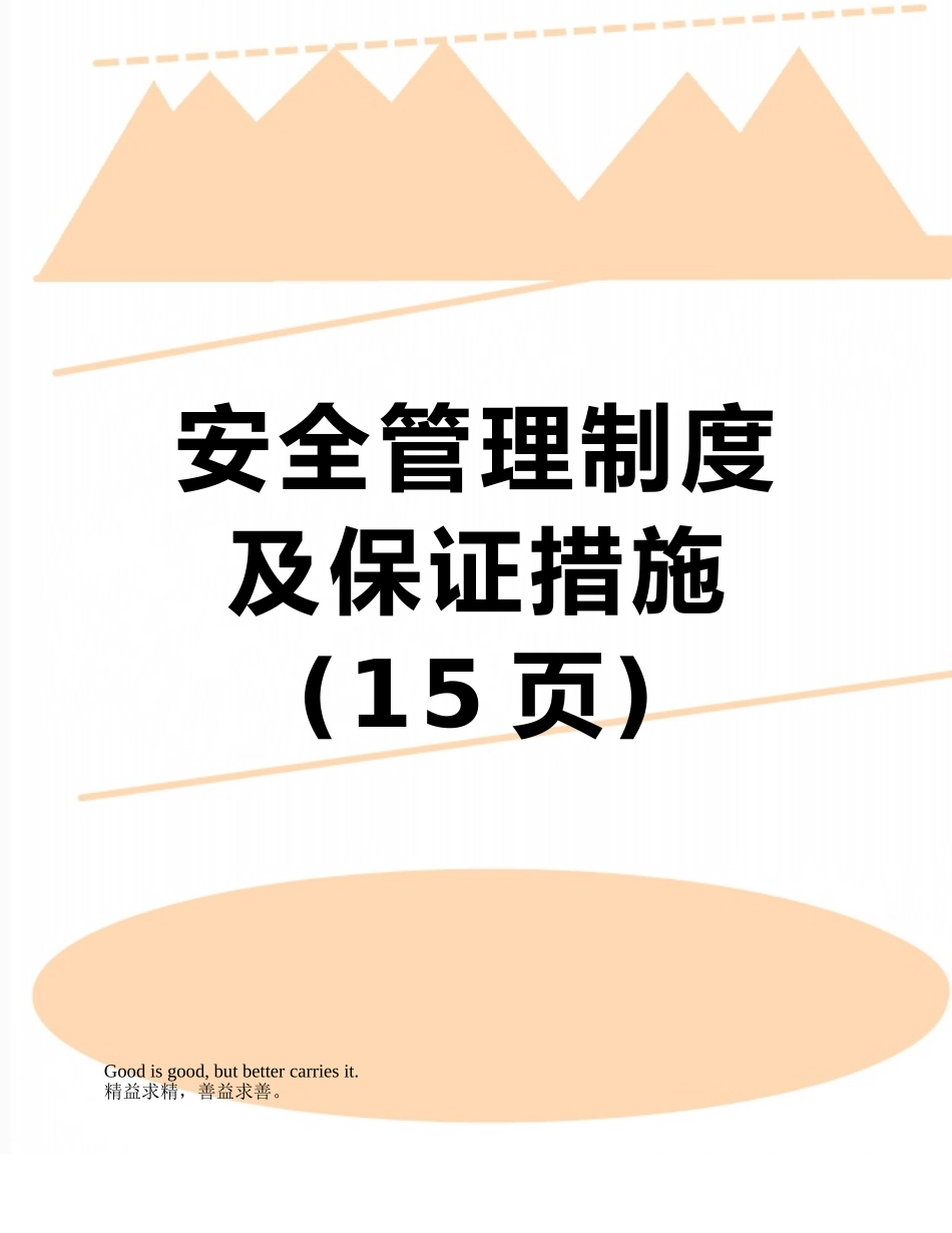 安全管理制度及保证措施_第1页
