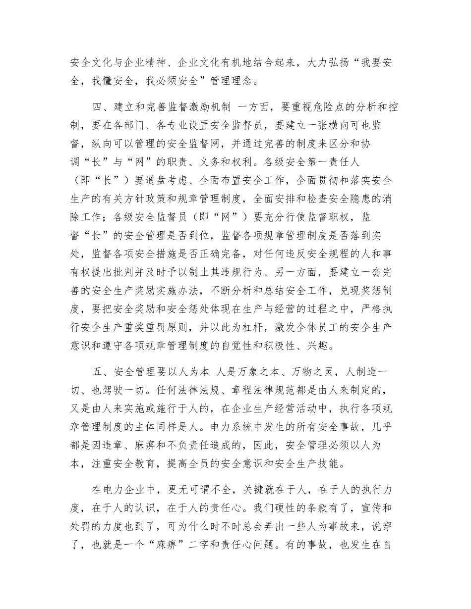 安全管理是电力企业的生命线_第3页