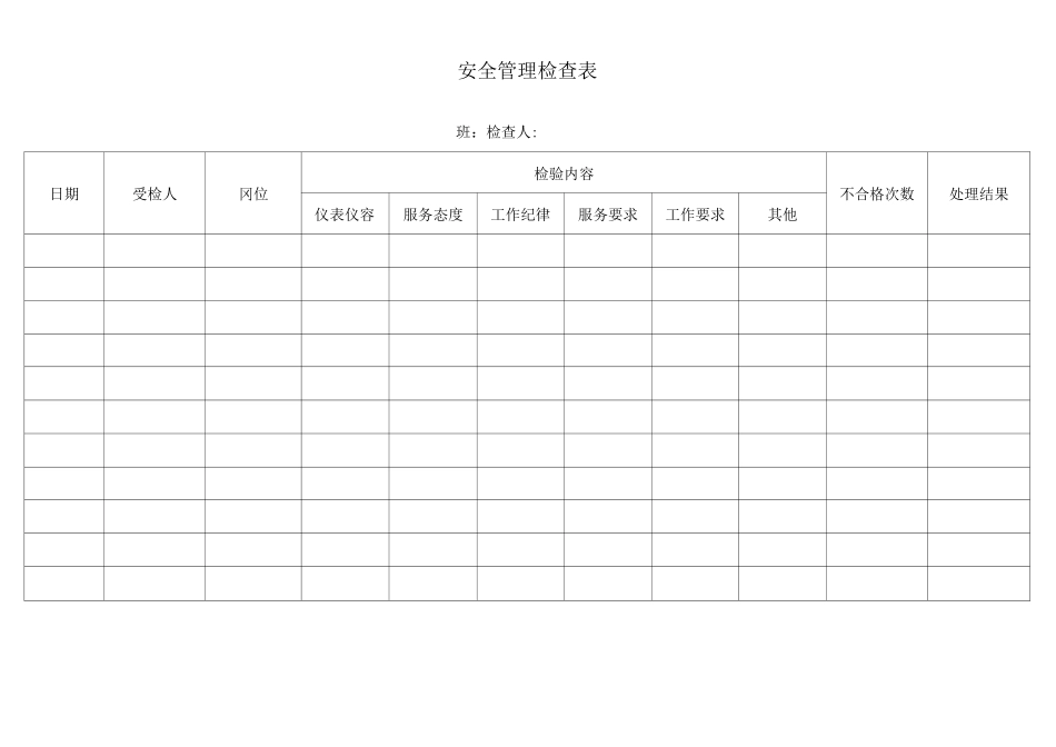 安全管理检查表_第1页