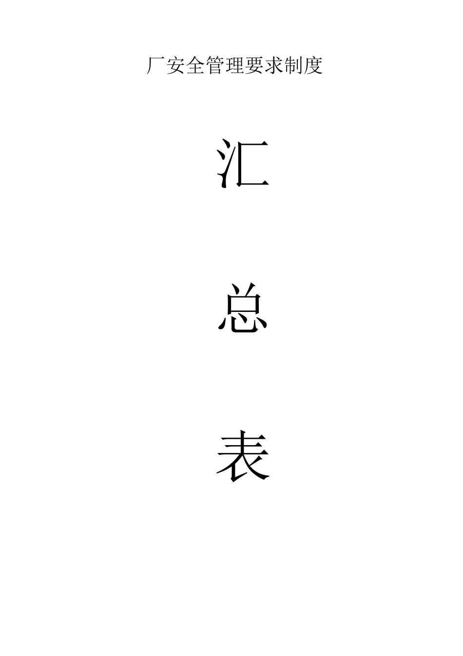 安全管理规定制度表_第1页