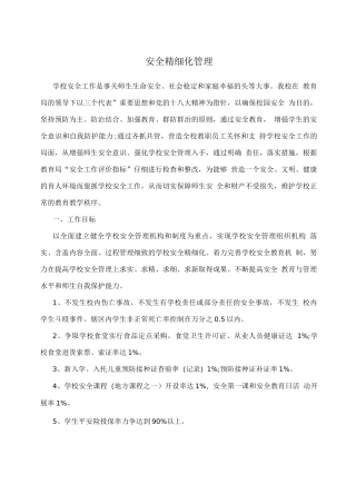 安全精细化管理