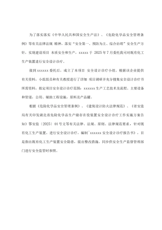 安全设计诊断报告