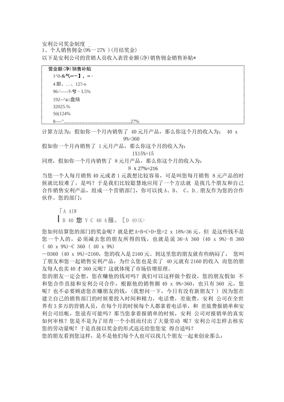 安利公司奖金制度_第1页