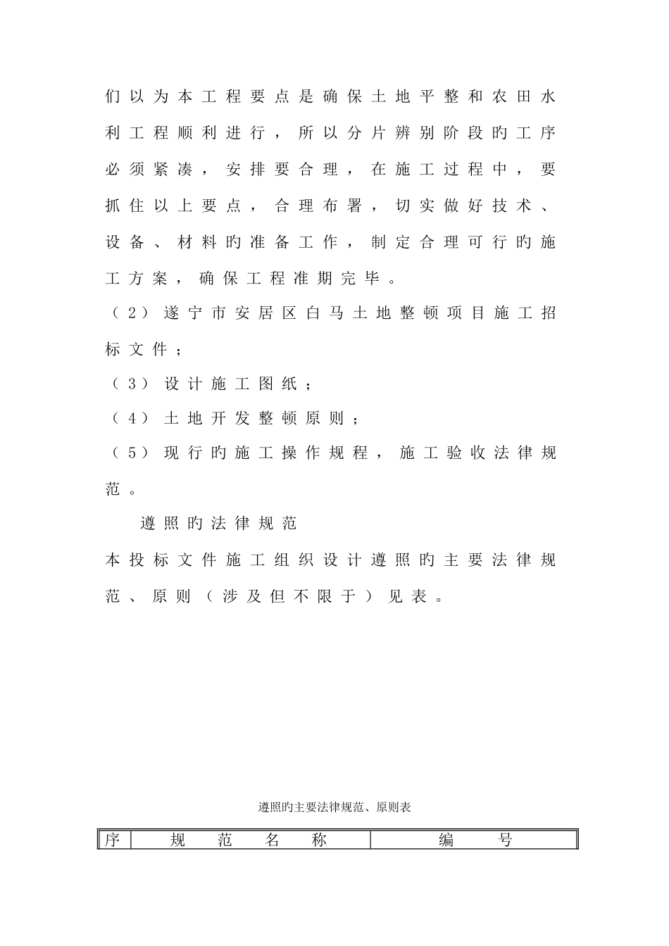 安居白马土地整理施工组织设计标_第3页