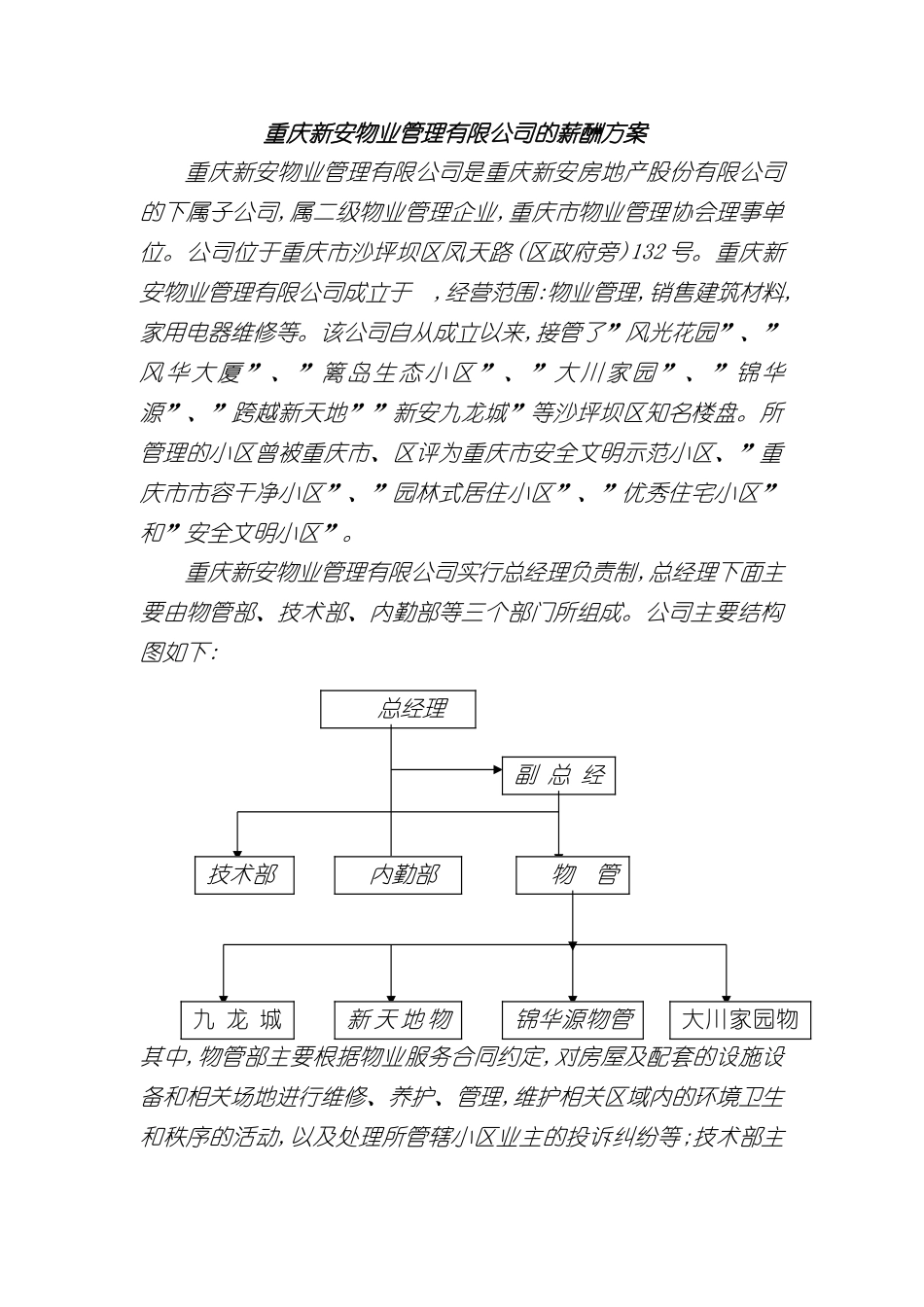 安物业管理有限公司的薪酬方案_第2页