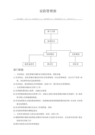 安防部部门职责