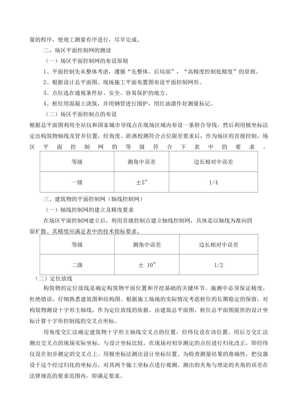 定位和测量放线施工方案_第2页