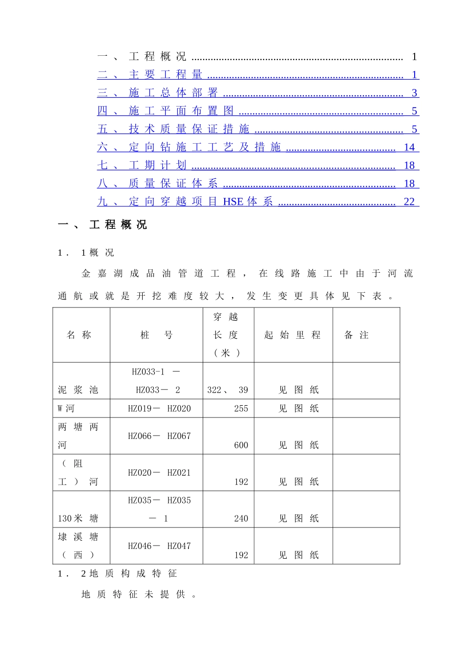 定向钻施工组织设计_第1页