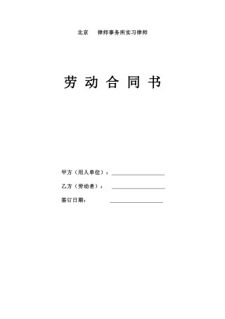 实习律师聘用合同