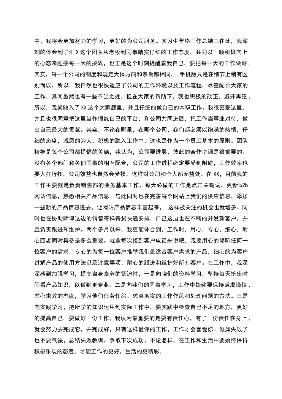 实习生年终工作总结_第3页