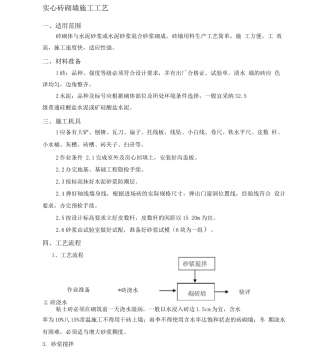 实心砖砌墙施工工艺