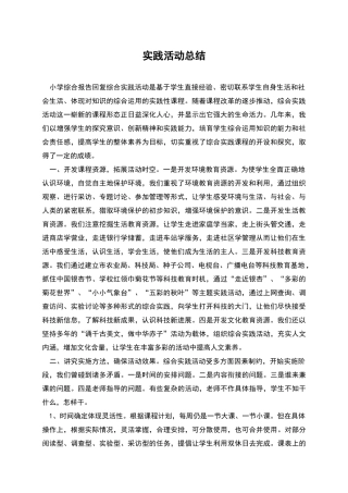 实践活动总结