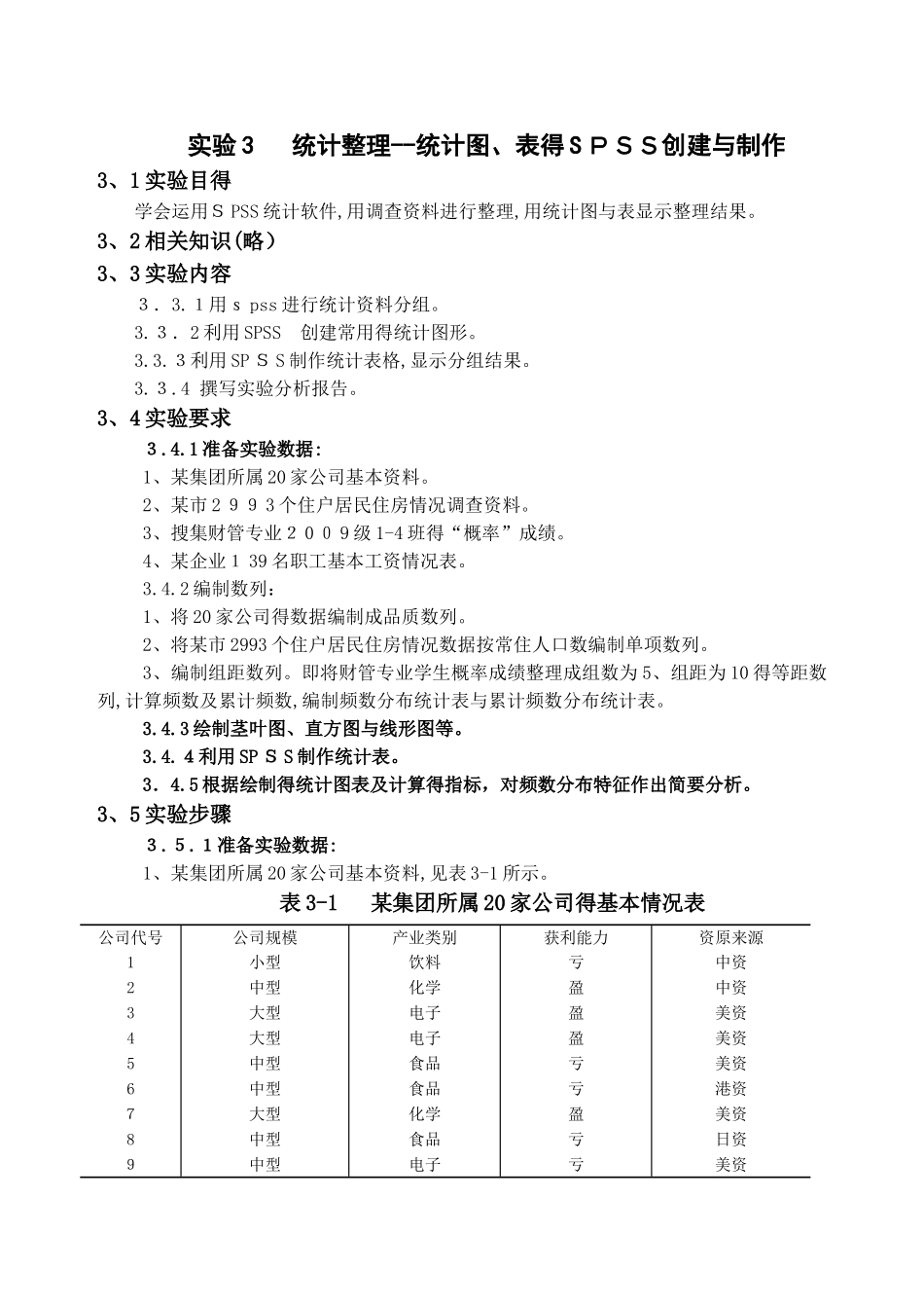 实验3---统计整理-统计图表制作_第1页