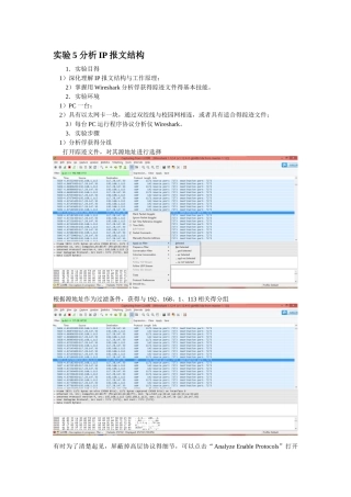 实验5-分析IP报文结构