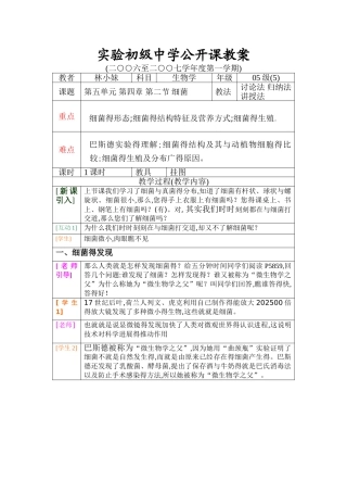 实验初级中学公开课教案