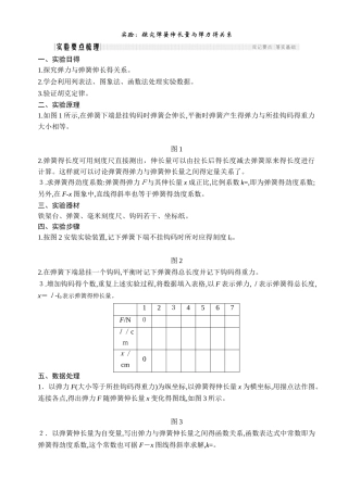 实验：探究弹簧伸长量与弹力的关系