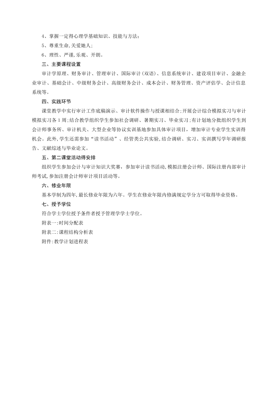 审计学专业培养方案_第2页