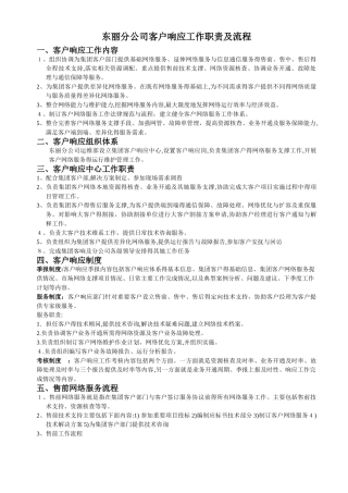 客户响应中心工作流程