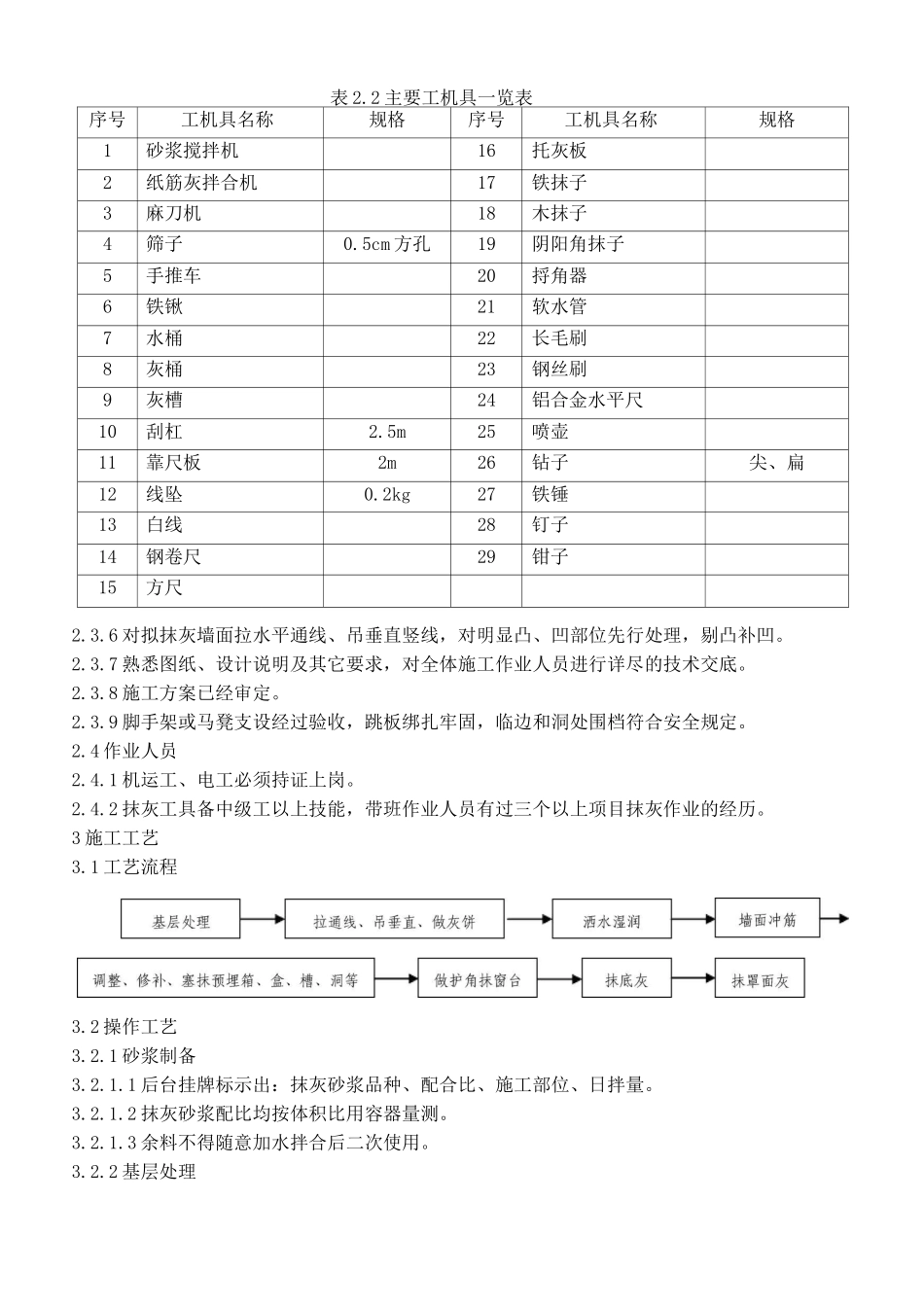 室内一般抹灰工程施工工艺标准_第2页