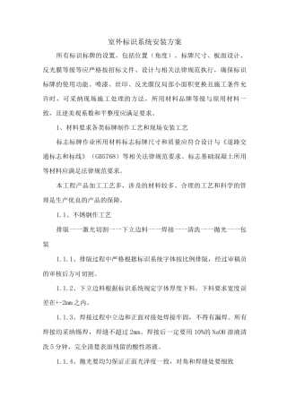 室外标识系统安装方案