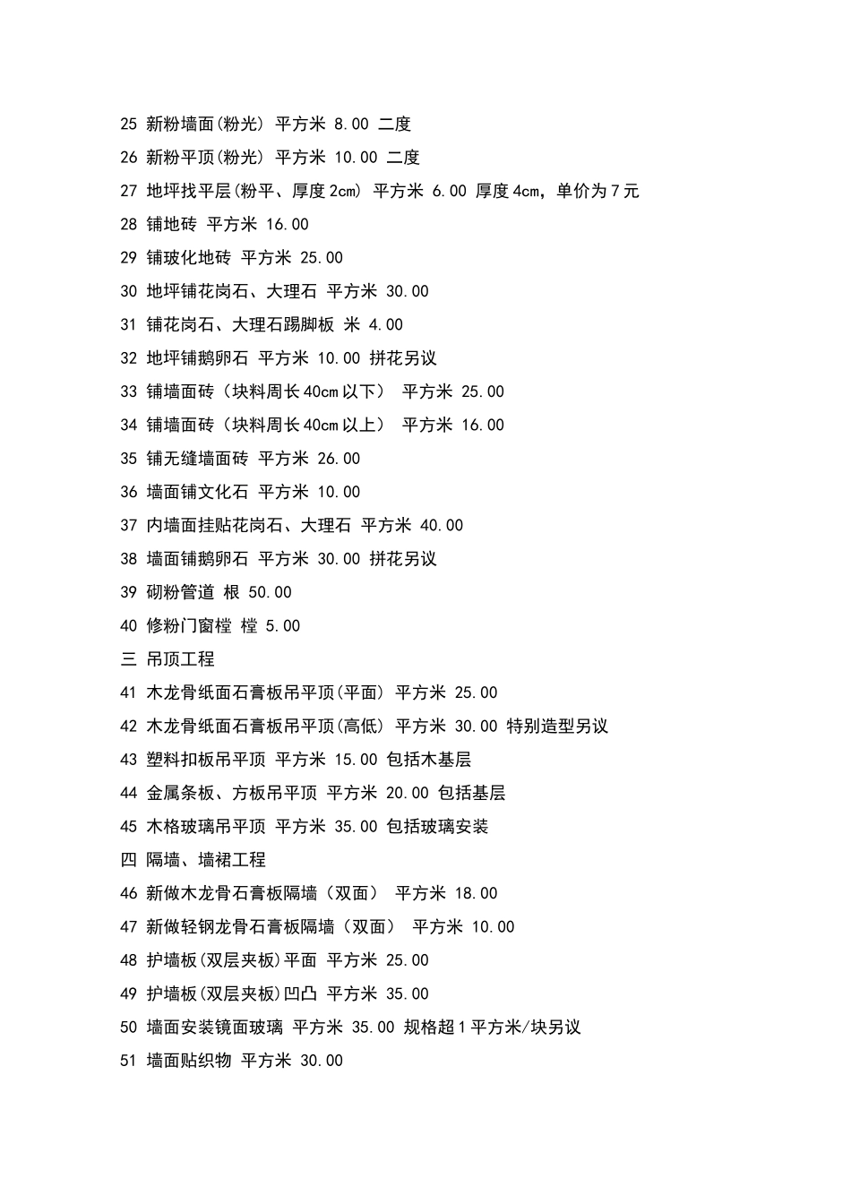 家装修预算清单_第2页