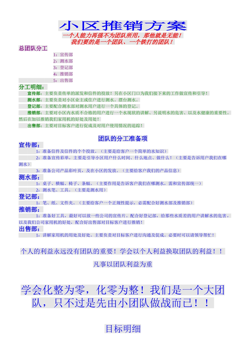 小区推销方案_第1页