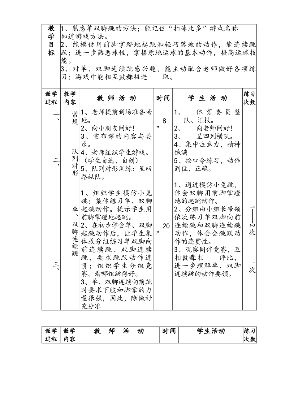 小学体育课教案全集_第3页