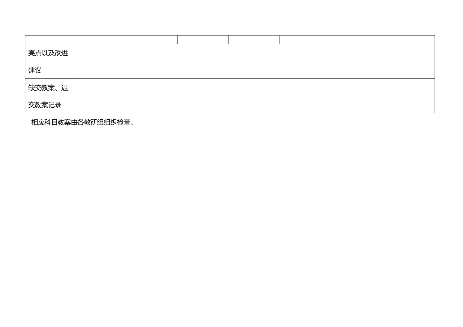 小学作业检查记录表-小学教案检查记录表_第3页