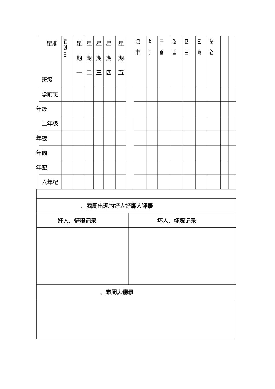 小学值周记录表_第3页