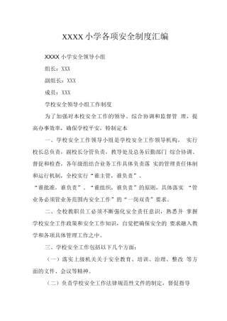 小学各项安全制度4