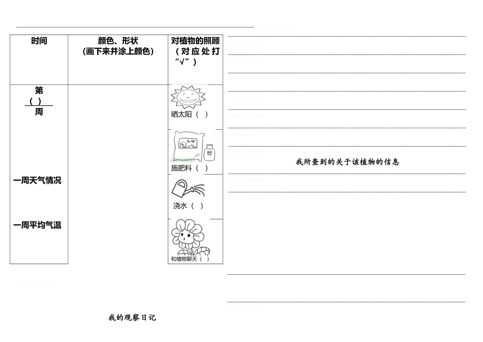 小学植物生长观察记录文本表_第3页