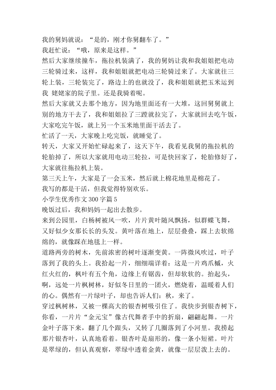 小学生优秀作文300字推荐7篇_第3页