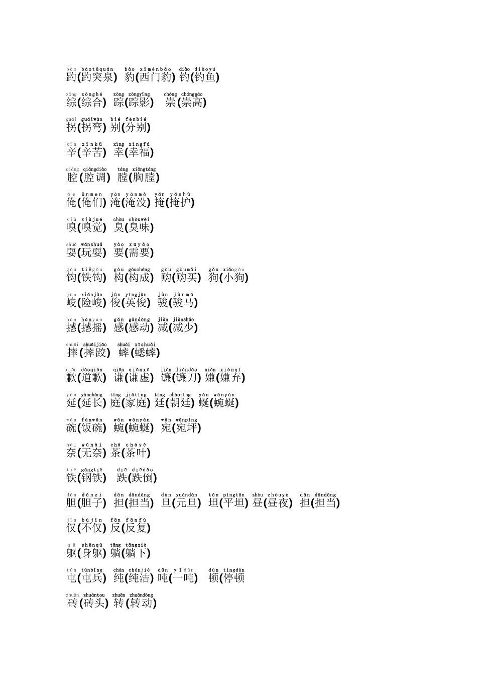 小学生形近字大全_第2页