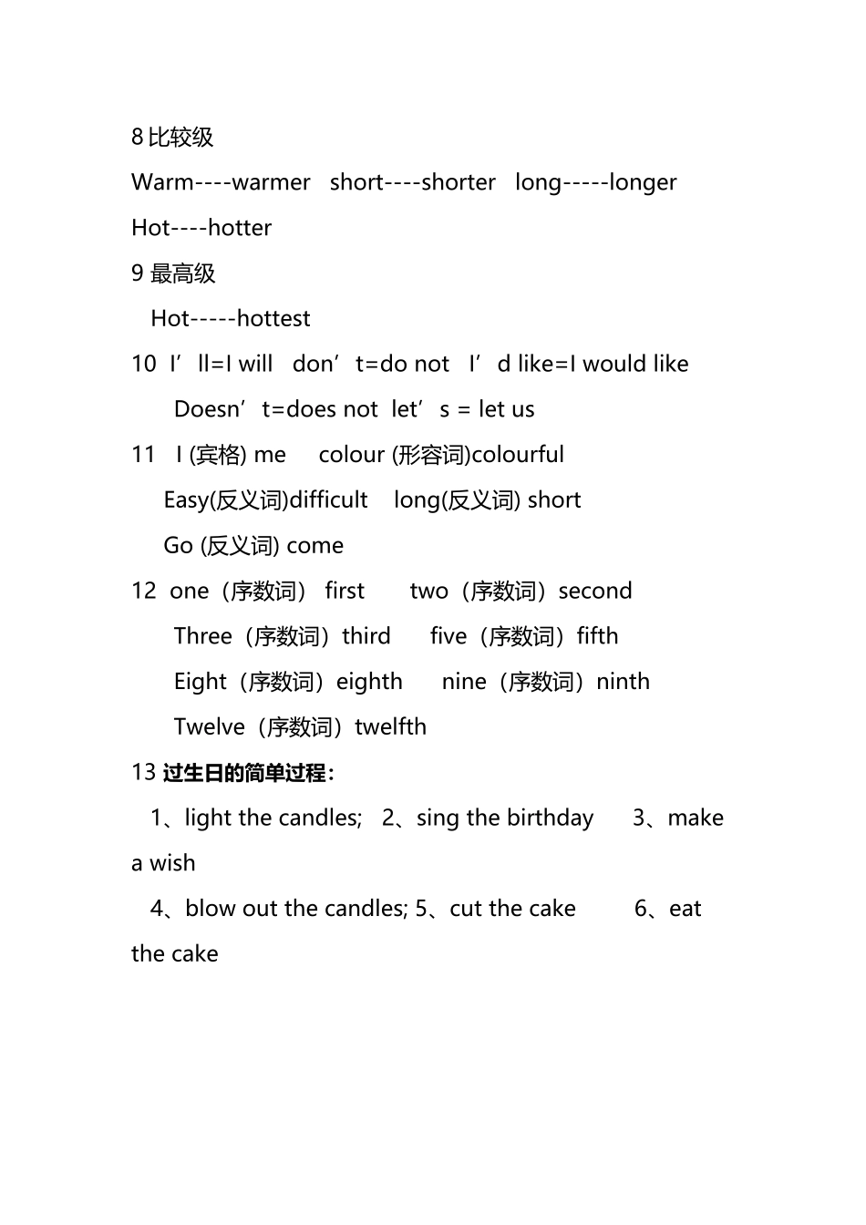小学精通六年级英语上册知识点小结_第3页
