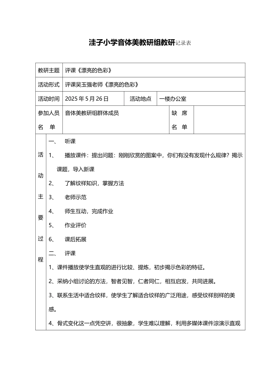 小学美术教研组活动记录表_第2页