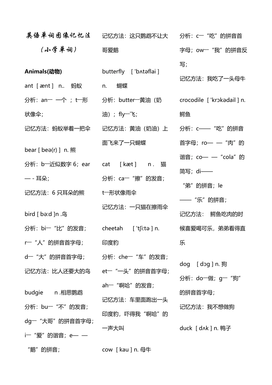 小学英语单词超级记忆法_第2页