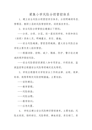 小学风险分级管控体系双控