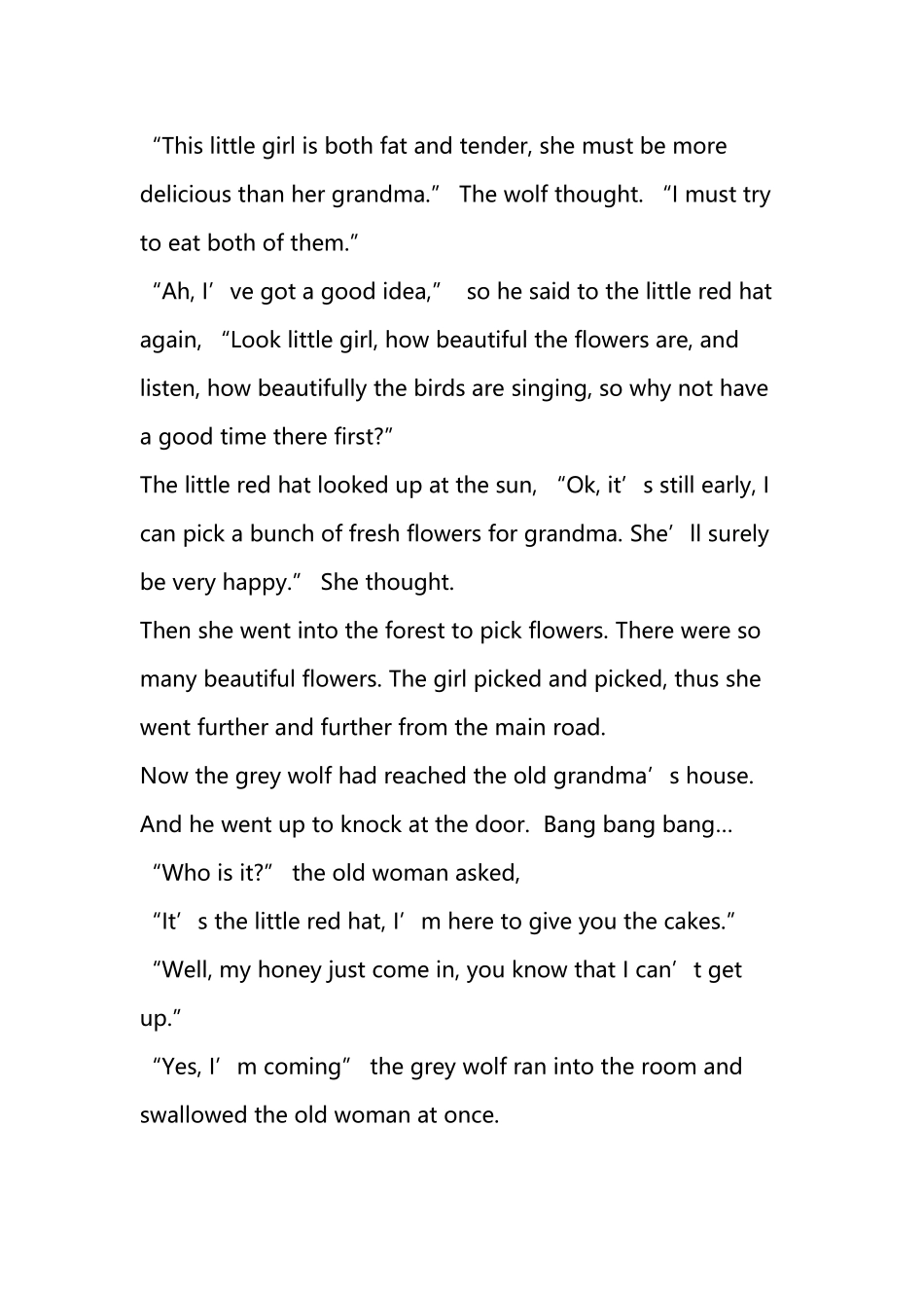 小红帽的故事英文版_第3页