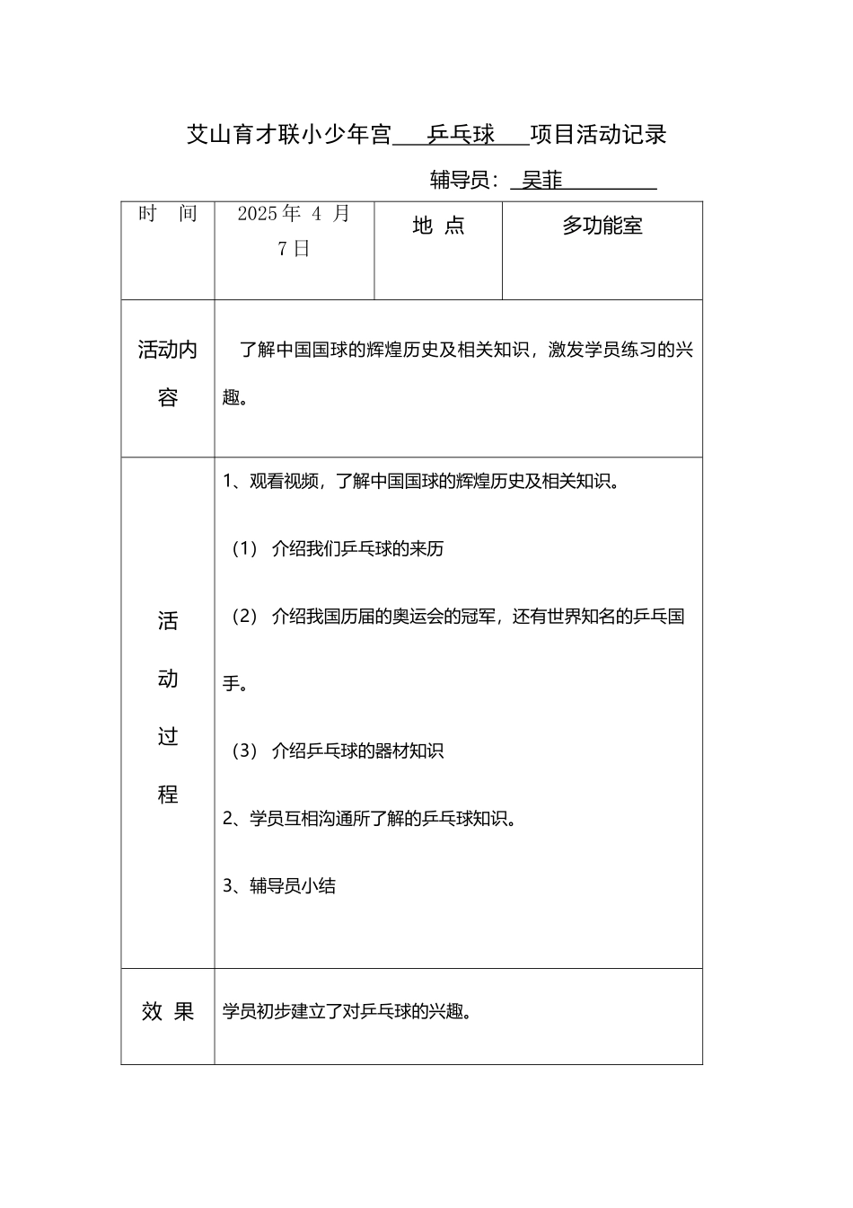 少年宫乒乓球活动记录_第2页