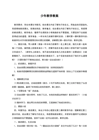 少年教学教案