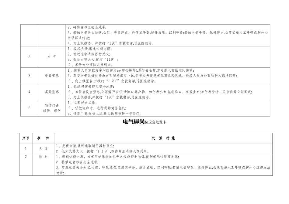 岗位应急处置卡_第2页