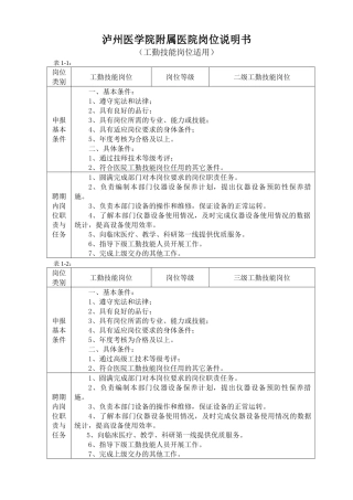 岗位设置说明书-专业技术人员-行政管理人员