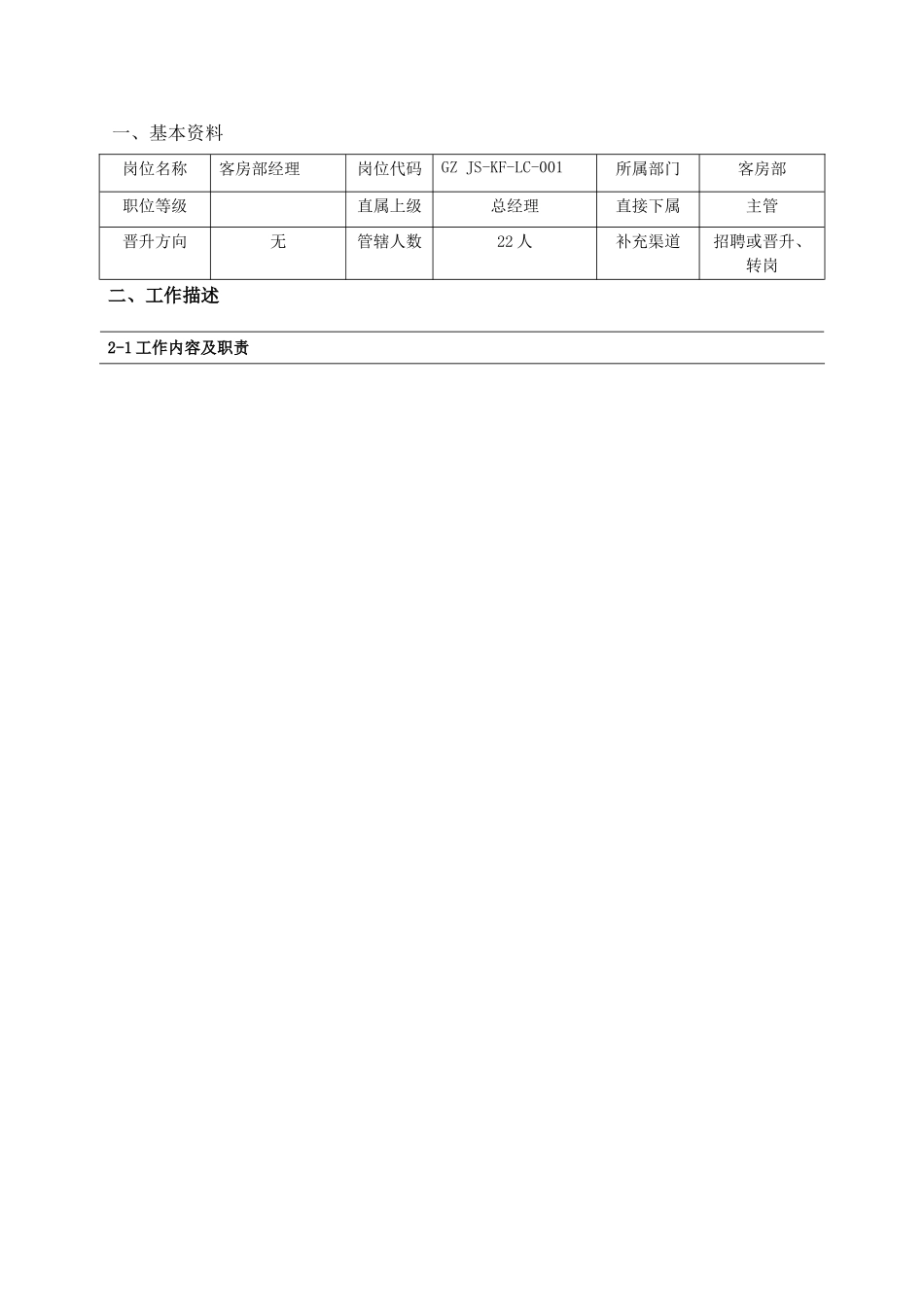 岗位说明书空白版_第1页