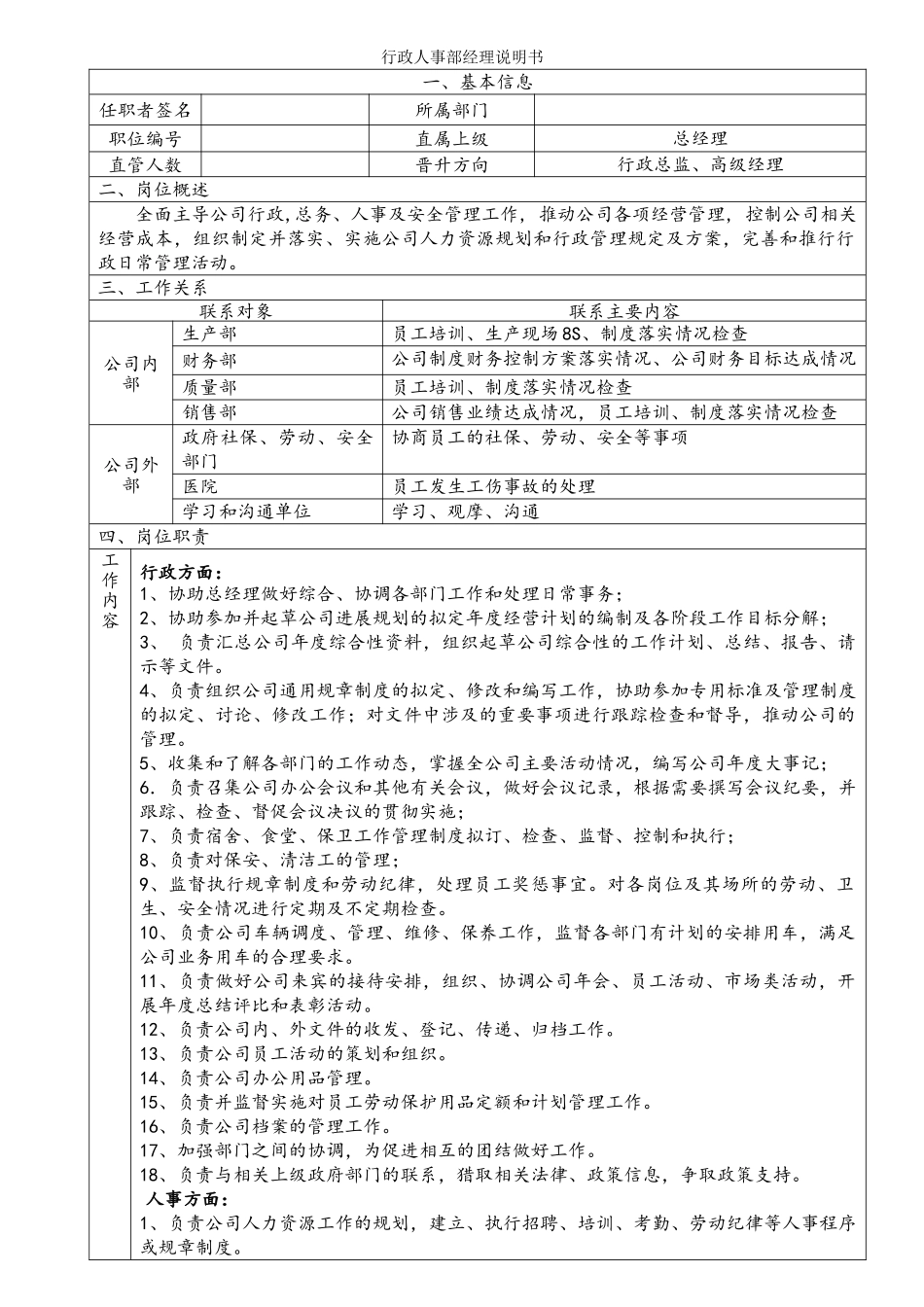 岗位说明书作业_第1页