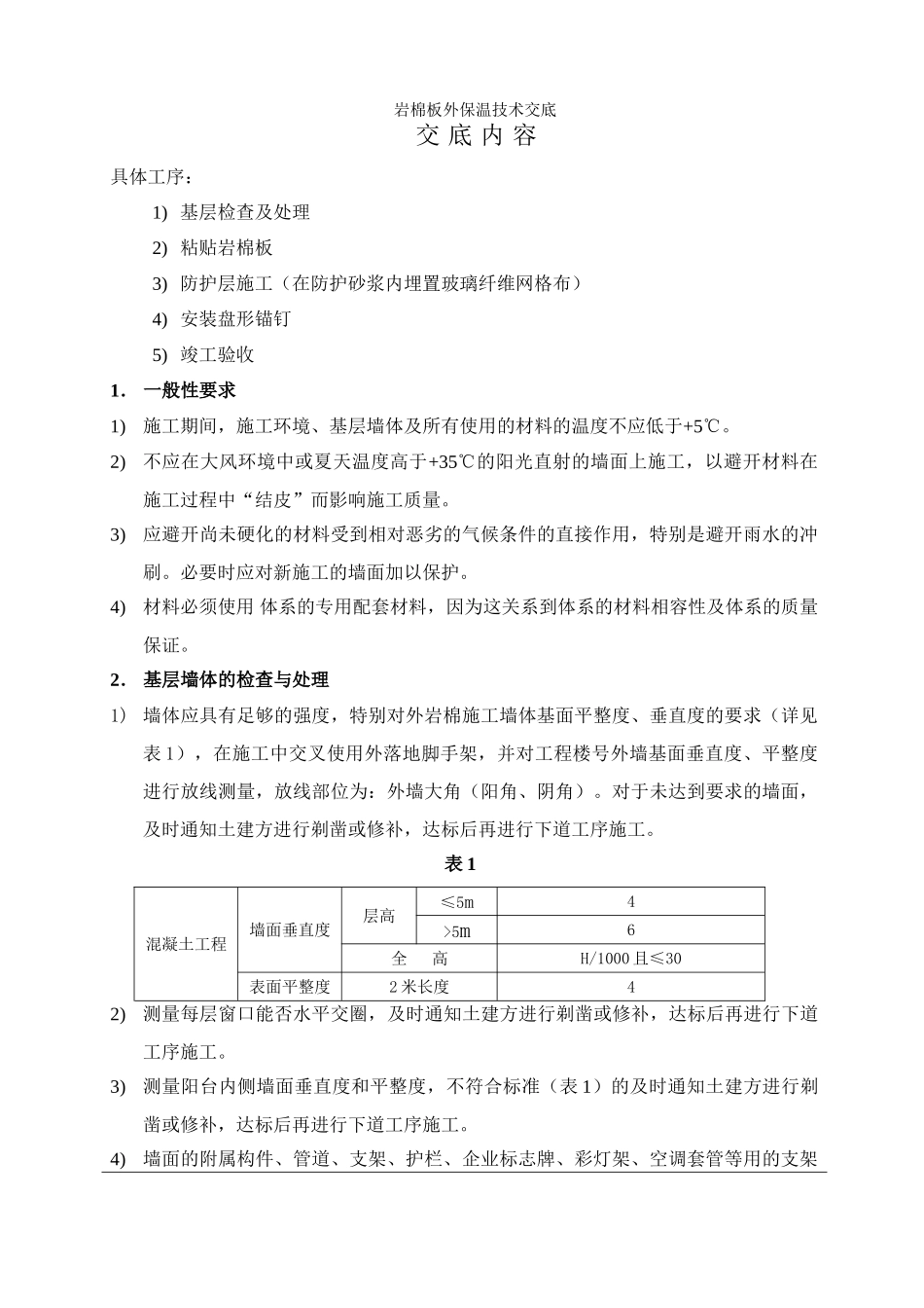岩棉保温技术交底_第1页