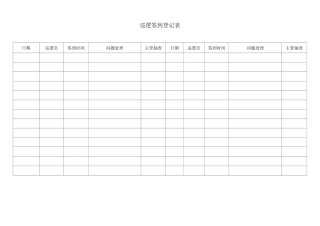 巡逻签到登记表